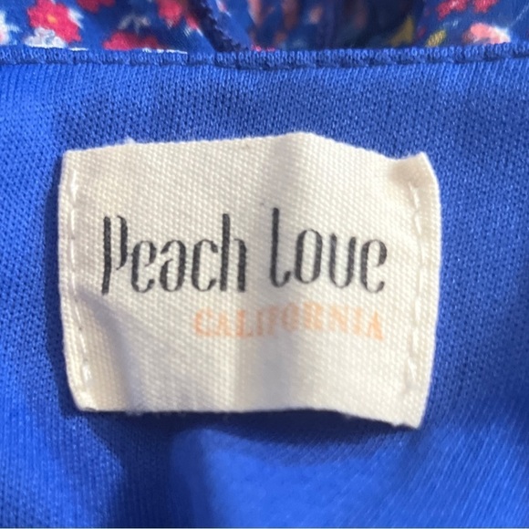 The Night Is Young Floral Dress-Cobalt Blue-Ruffled-EUC-Size Small - Picture 4 of 11